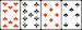 Satin playing cards according to drawings by A.I. Charlemagne